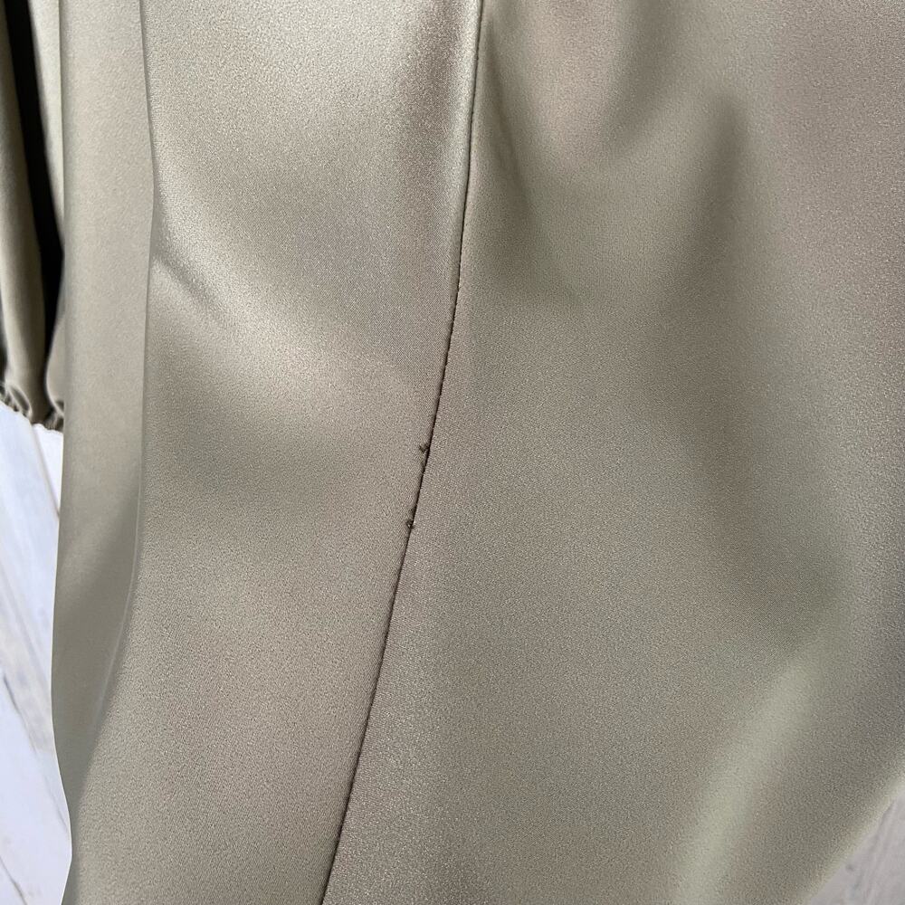 Jagger & Stone The Liv Dress Olive Green Satin Bustier Mini Boho Party Size 4 - Picture 11 of 15